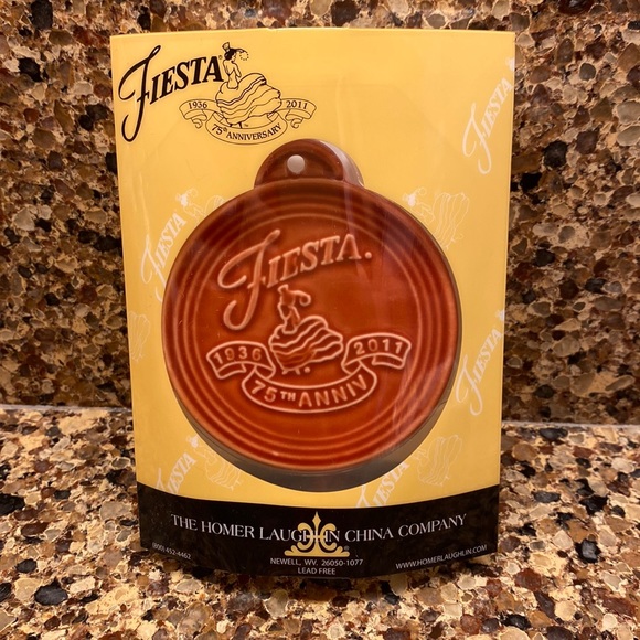 Fiesta 75th anniversary Christmas ornament, Paprika color, new in package - Picture 1 of 3